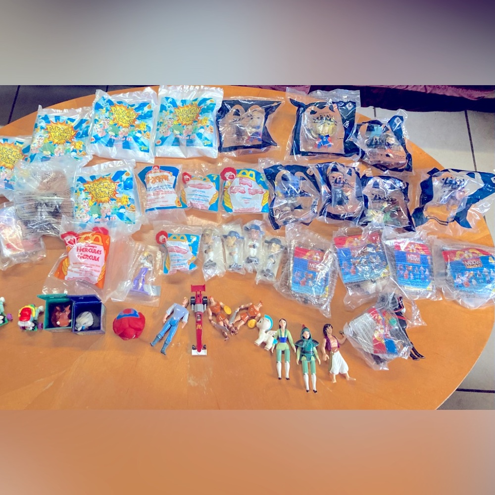 HUGE LOT 70 VTG 90-23 McD’s  Happy Meal Toys Burger King Disney Marvel Pokemon🔥